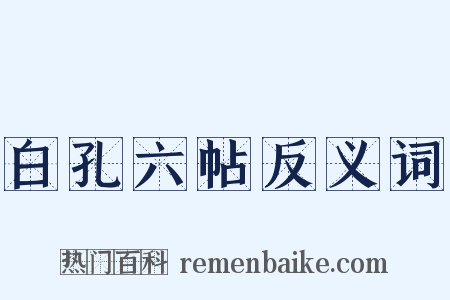 白孔六帖反义词是什么意思的图片